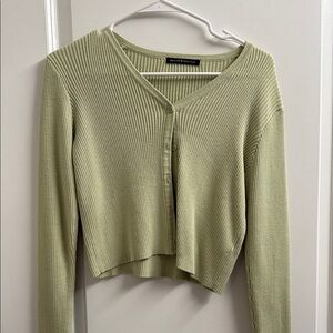 Brandy Melville Sage Green Knit Top